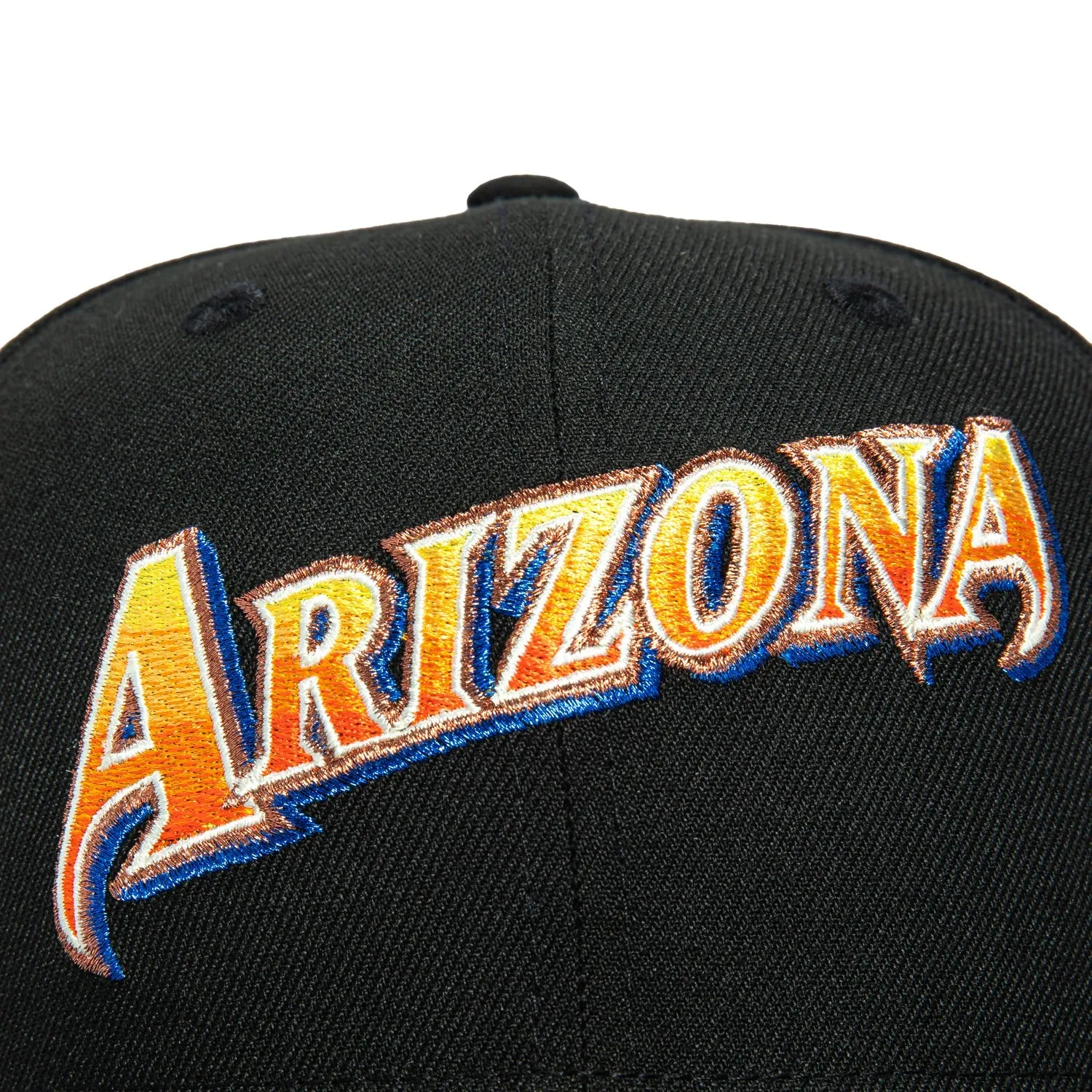 New Era 59Fifty Arizona Diamondbacks 25th Anniversary Patch Gradient Script Hat - Black, Light Orange, Royal sold by Hat Club product image thumbnail 4
