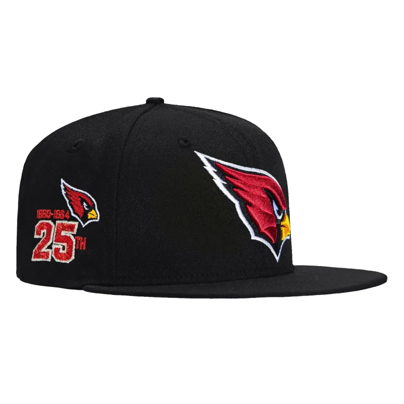New Era 59Fifty Arizona Cardinals 25th Anniversary Patch Hat - Black sold by Hat Club