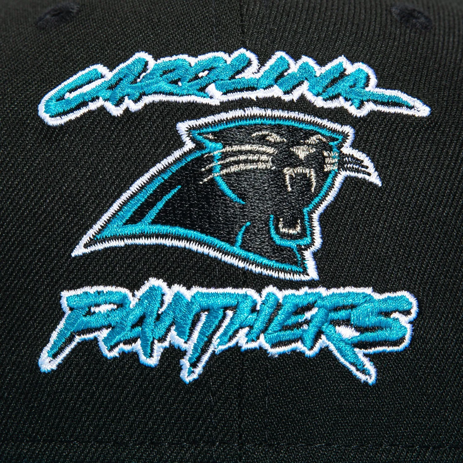 New Era 59Fifty Carolina Panthers 1995 Word Logo Hat - Black, Neon Blue sold by Hat Club product image thumbnail 4