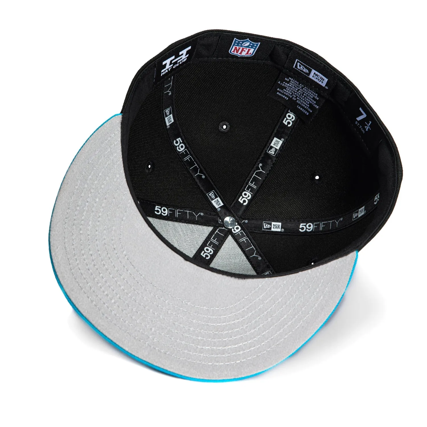 New Era 59Fifty Carolina Panthers 1995 Word Logo Hat - Black, Neon Blue sold by Hat Club product image thumbnail 2