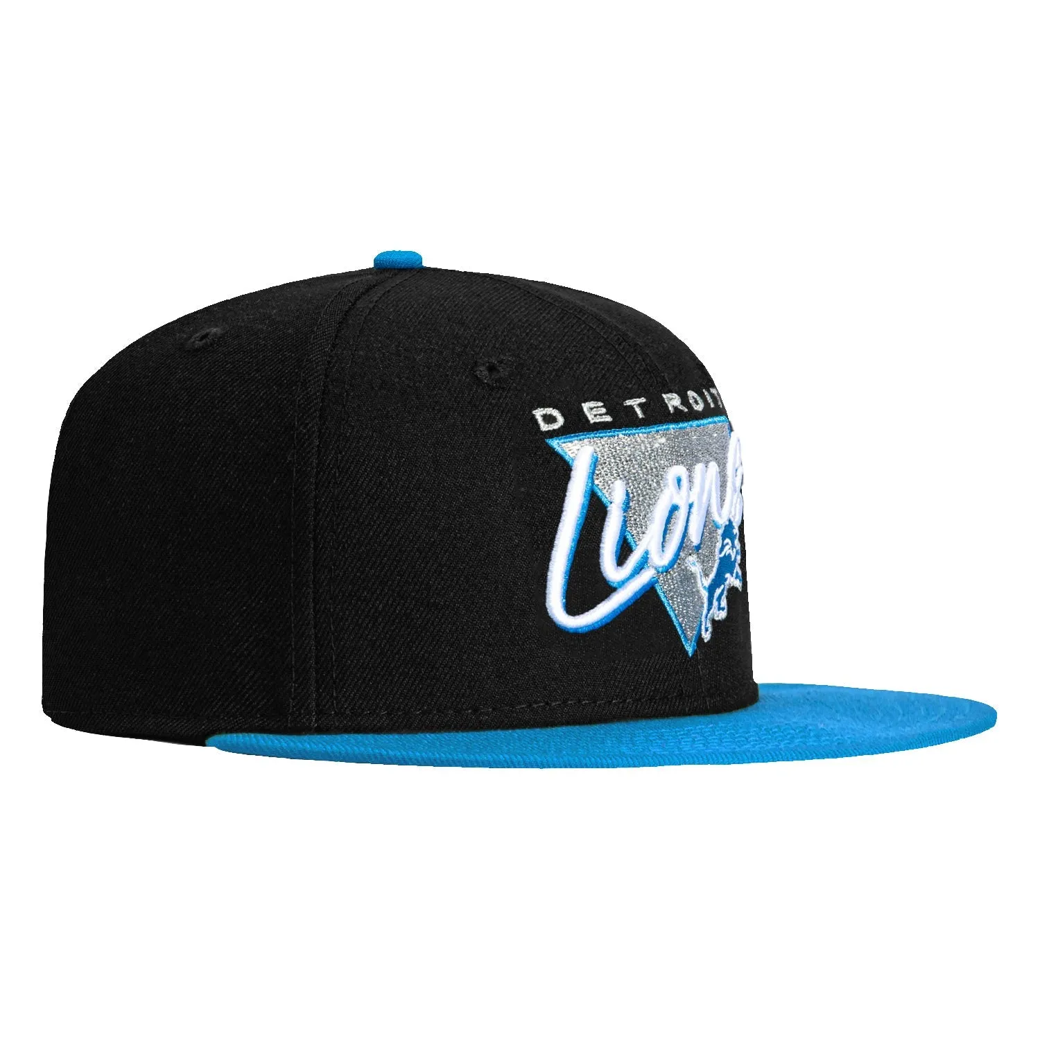 New Era 59Fifty Detroit Lions Vintage Triangle Hat - Black, Light Blue sold by Hat Club