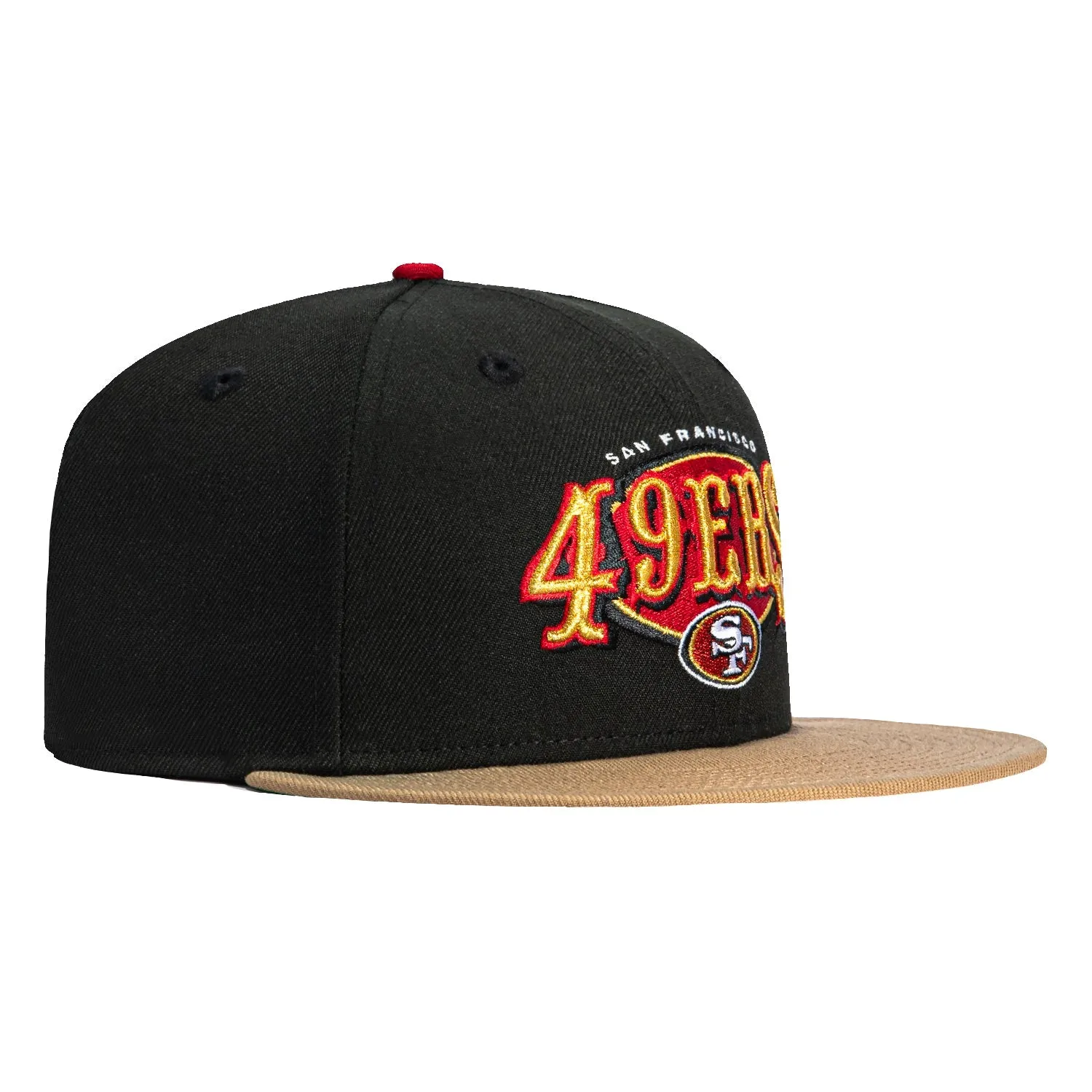 New Era 59Fifty San Francisco 49ers Vintage Logo Hat - Black, Khaki sold by Hat Club