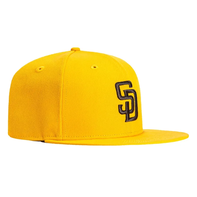 New Era 59Fifty San Diego Padres Hat - Gold, Brown made by New Era