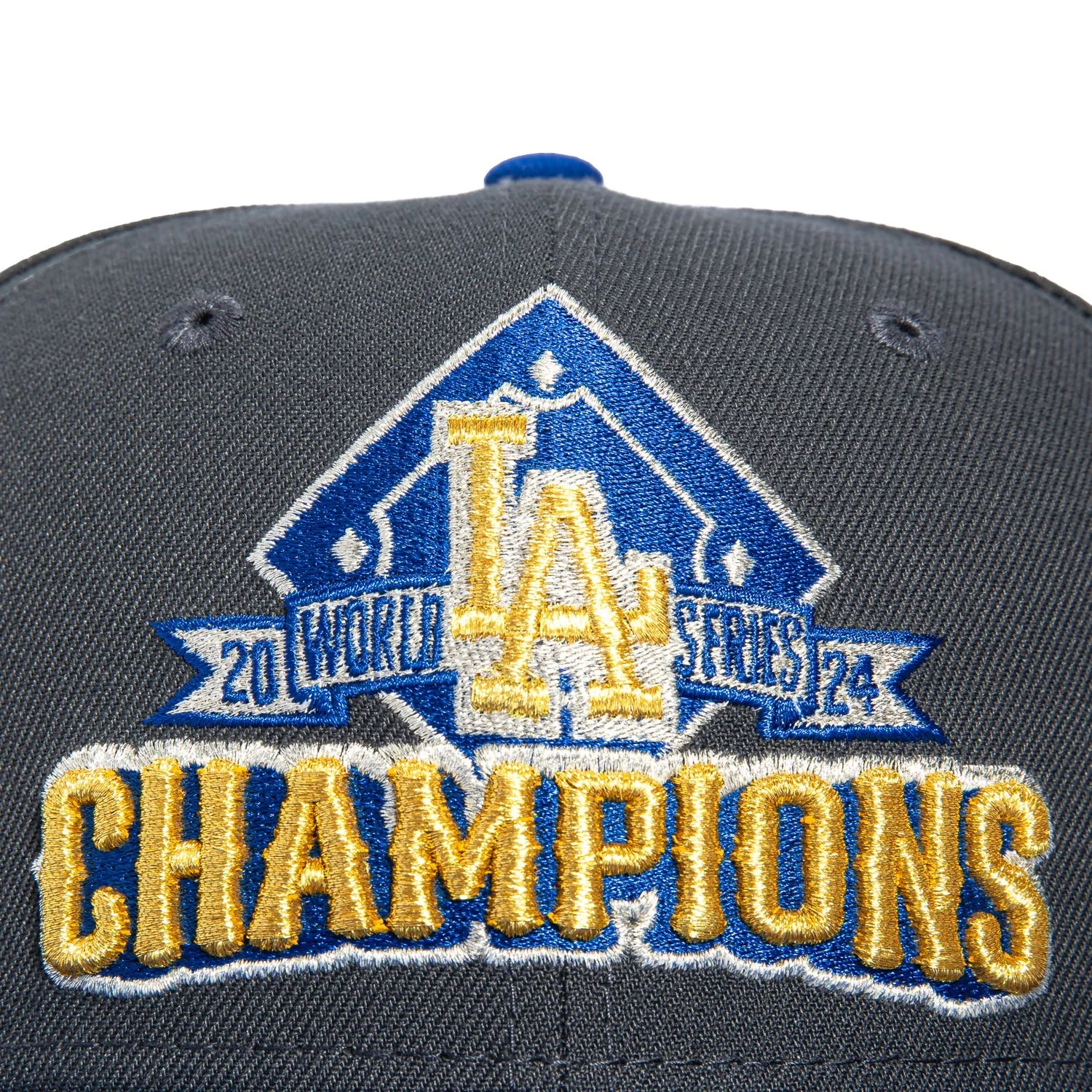 New Era 59Fifty Los Angeles Dodgers 2024 World Series Champs Patch 2024 World Series Champions Logo Hat - Graphite, Royal sold by Hat Club product image thumbnail 4