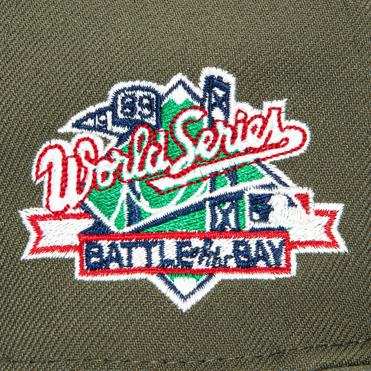 New Era 59Fifty Oakland Athletics Battle of the Bay Patch Hat - Olive, Ivory sold by Hat Club product image thumbnail 5