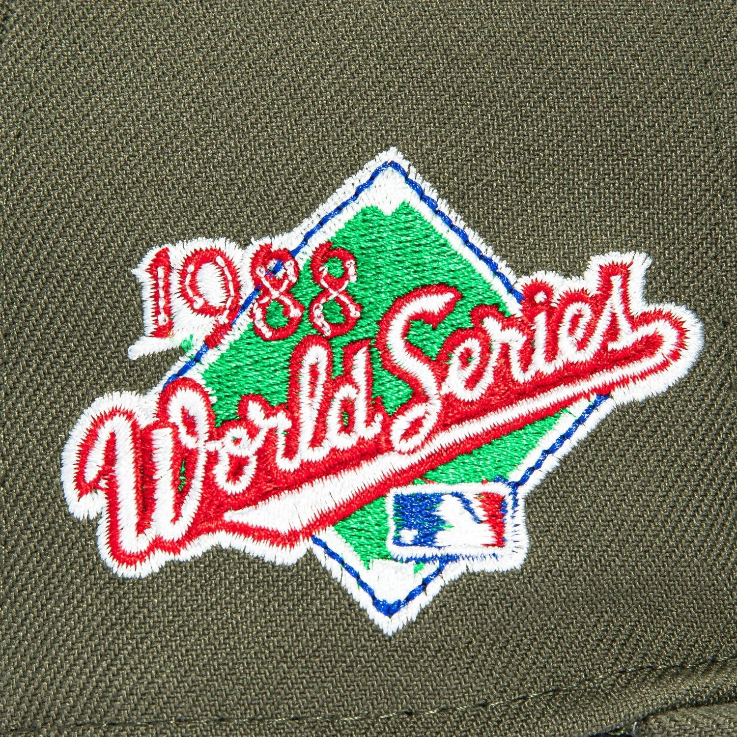 New Era 59Fifty Los Angeles Dodgers 1988 World Series Patch Hat - Olive, Ivory sold by Hat Club product image thumbnail 5