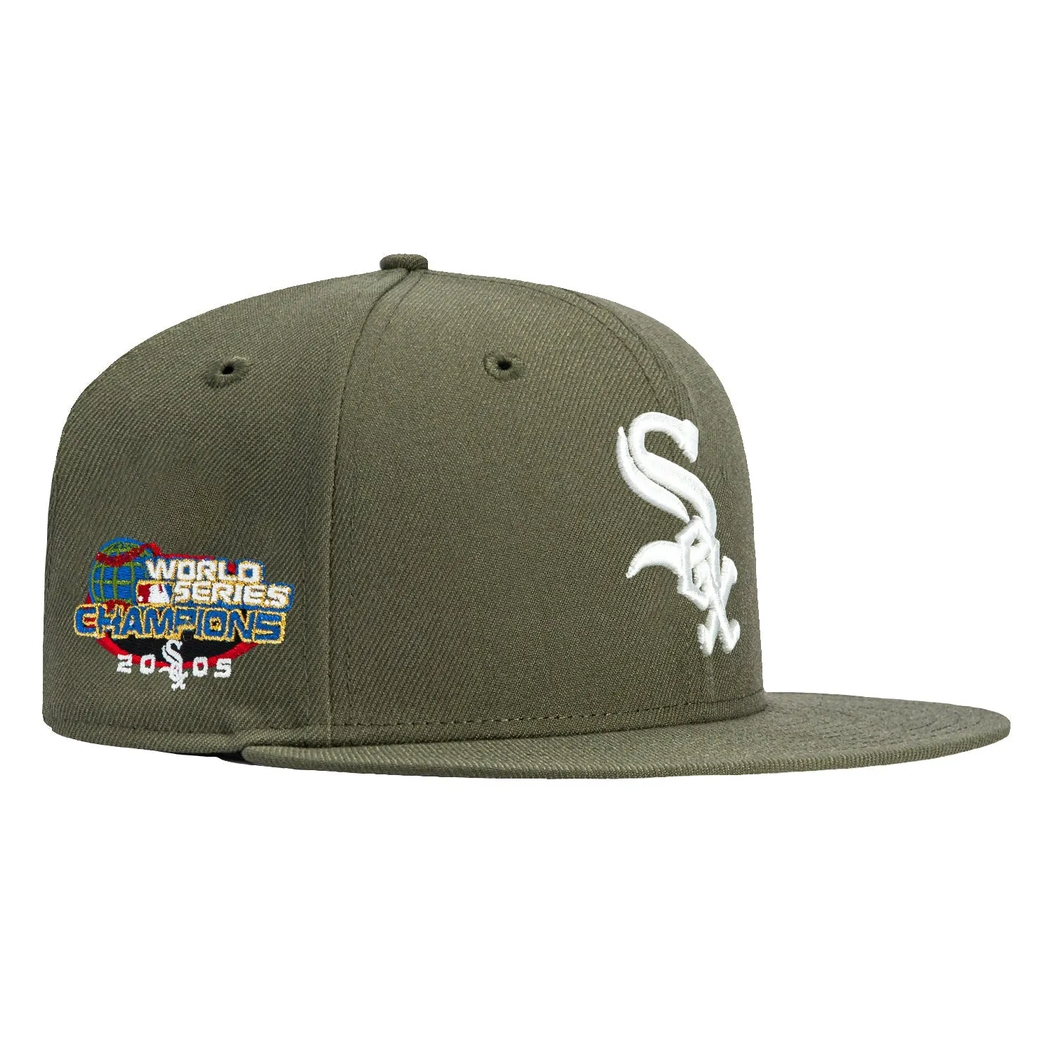 New Era 59Fifty Chicago White Sox 2005 World Series Championship Patch Hat - Olive, Ivory sold by Hat Club