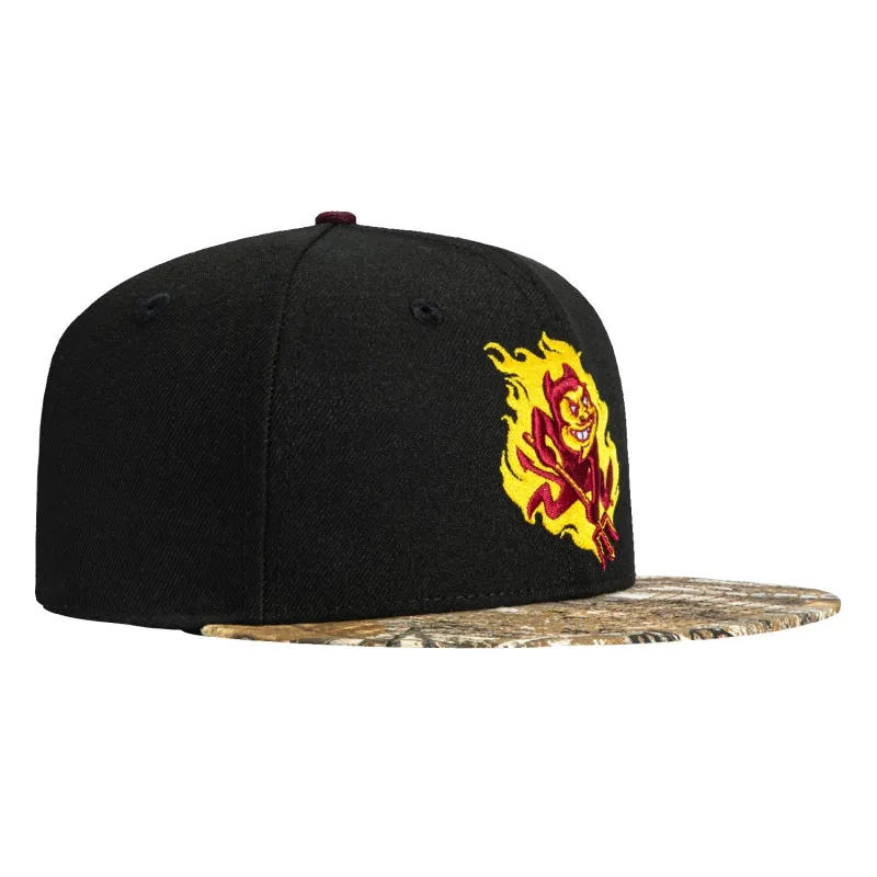 New Era 59Fifty Arizona State Sun Devils Sparky Flame Hat - Black, Realtree sold by Hat Club