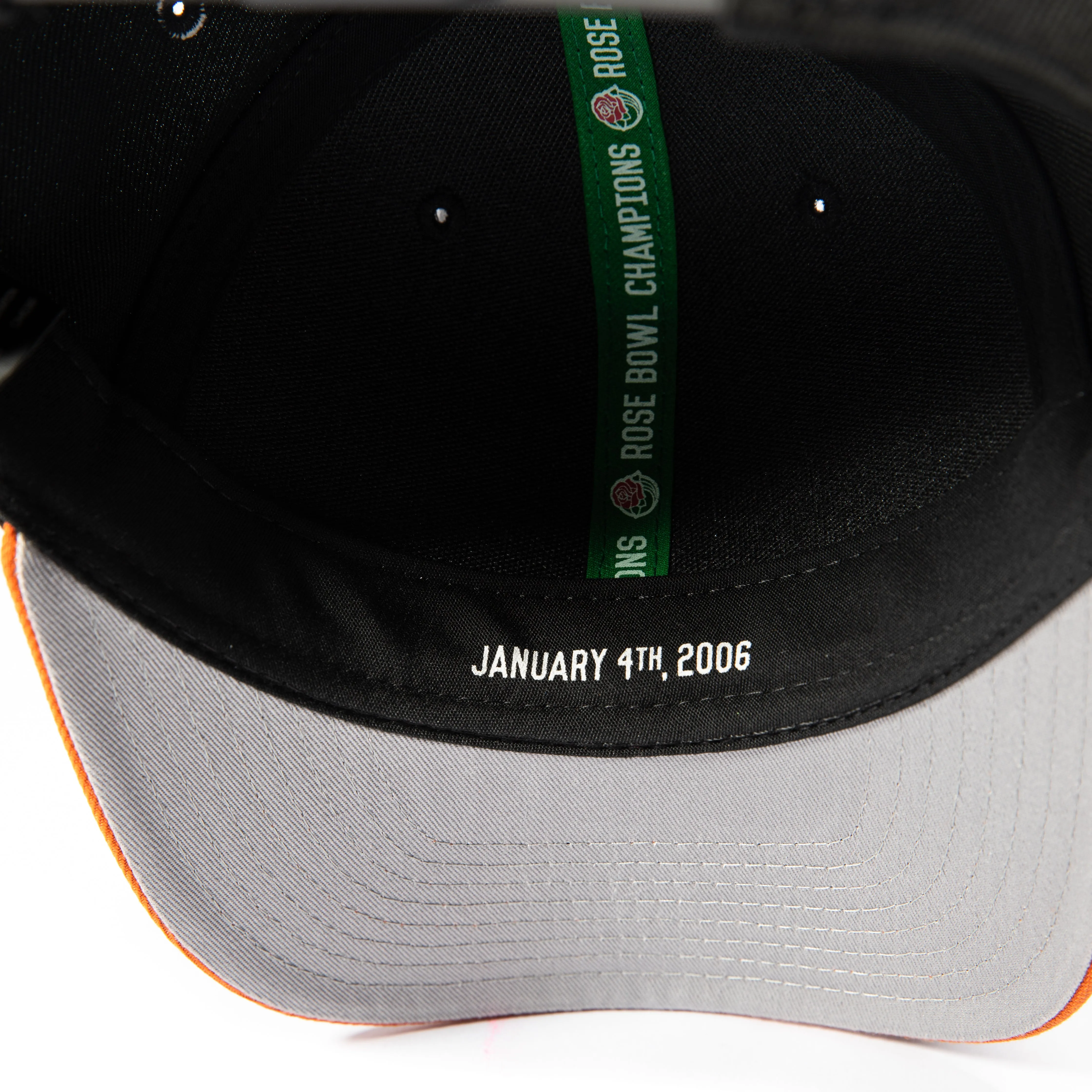 New Era 9Seventy Texas Longhorns College Football Playoff Patch Rose Bowl Game Stretch-Snapback Hat - Black, Burnt Orange sold by Hat Club product image thumbnail 5