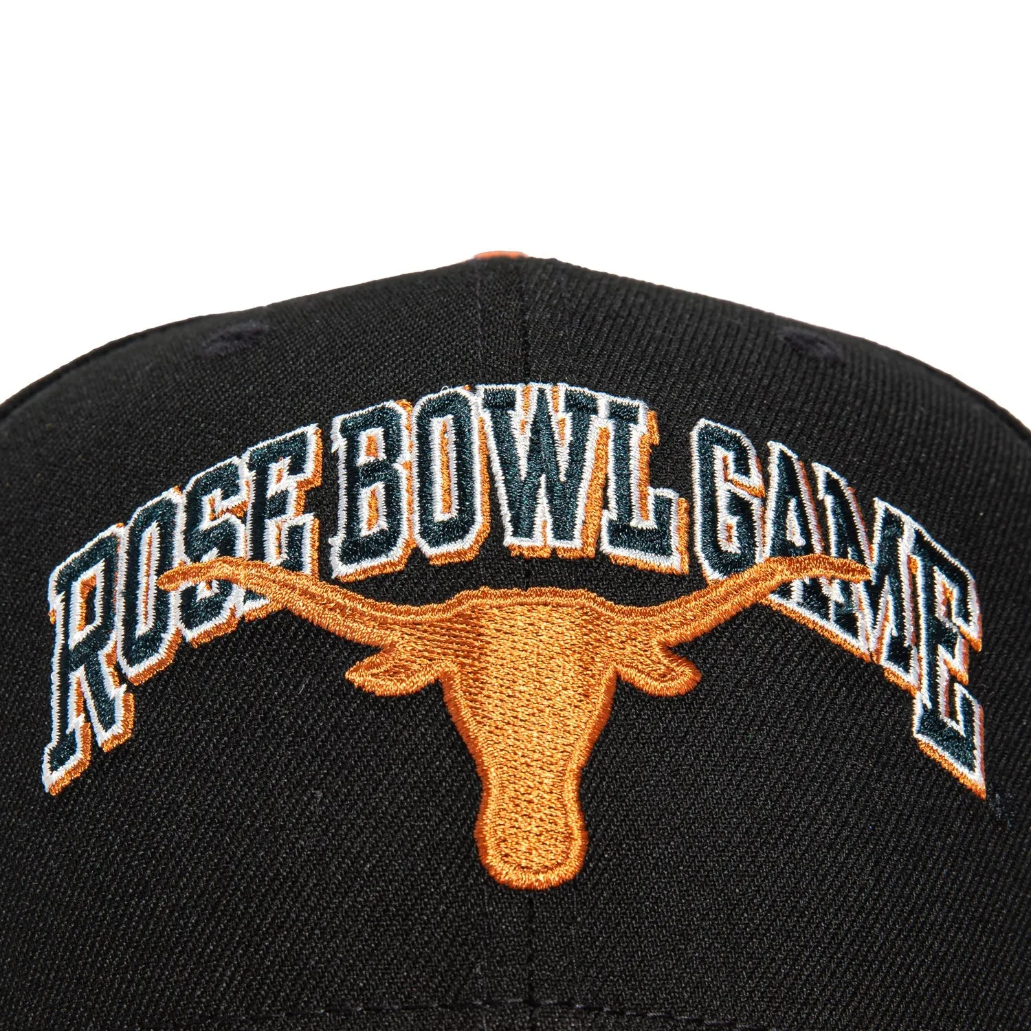 New Era 9Seventy Texas Longhorns College Football Playoff Patch Rose Bowl Game Stretch-Snapback Hat - Black, Burnt Orange sold by Hat Club product image thumbnail 3