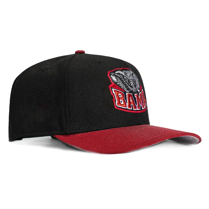 New Era 9Seventy Alabama Crimson Tide 1998 Logo Stretch-Snapback Hat - Black, Cardinal made by New Era