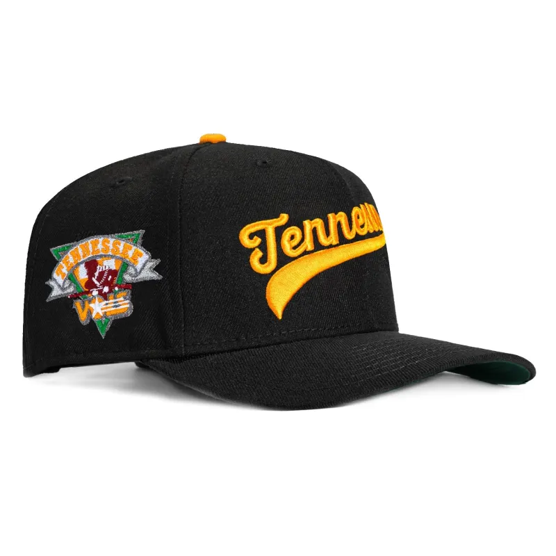 New Era 9Seventy Tennessee Orange Logo Patch Script Stretch-Snapback Hat - Black made by New Era