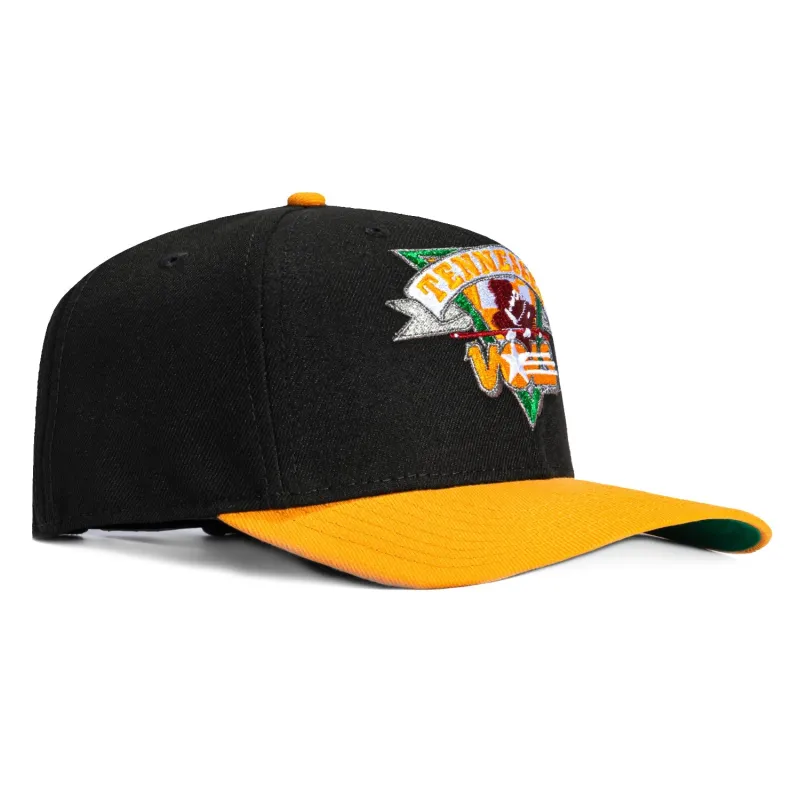 New Era 9Seventy Tennessee Orange 1987 Logo Stretch-Snapback Hat - Black, Light Orange made by New Era