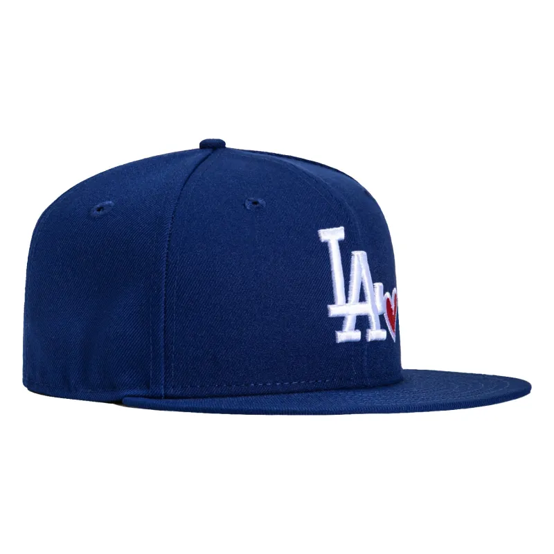 New Era 59Fifty Los Angeles Dodgers Heart Hat - Royal sold by Hat Club