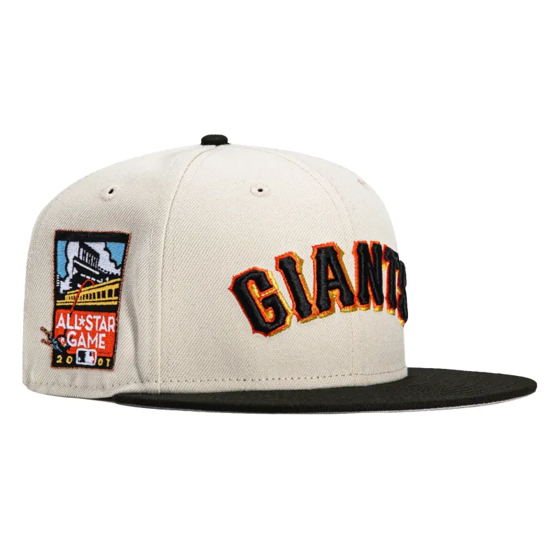 New Era 59Fifty San Francisco Giants 2007 All Star Game Patch Jersey Hat - Stone, Black sold by Hat Club