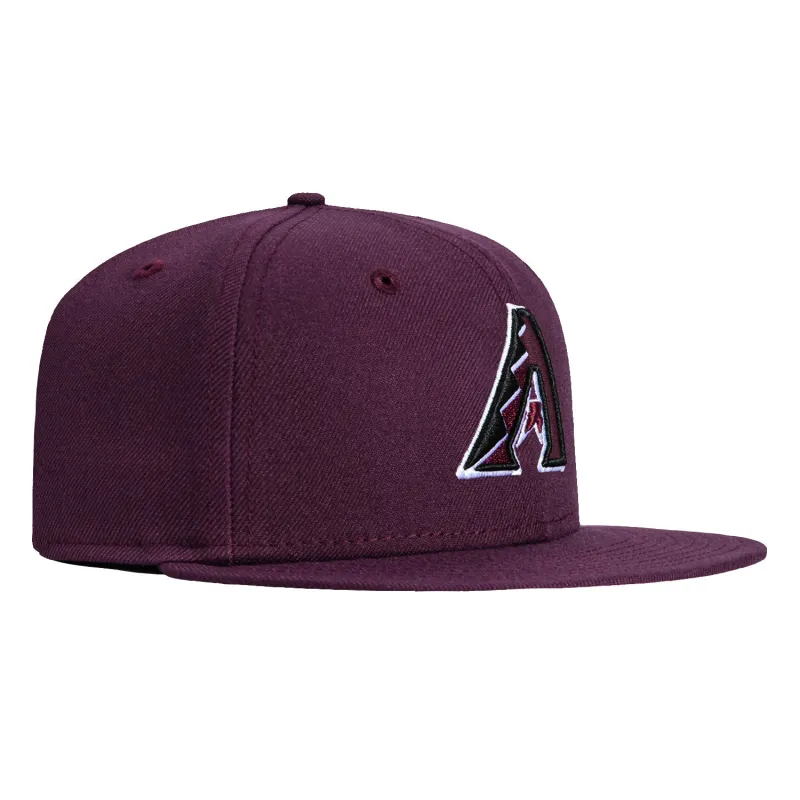 New Era 59Fifty Arizona Diamondbacks A Hat - Plum, White made by New Era