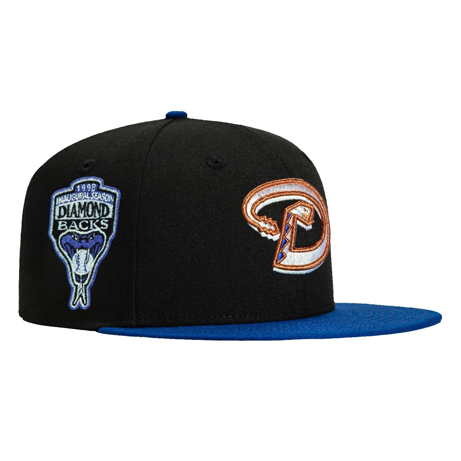 New Era 59Fifty Arizona Diamondbacks Inaugural Patch D Hat - Black, Royal, Pink sold by Hat Club