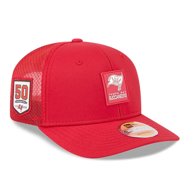 New Era 9Seventy Tampa Bay Buccaneers 2025 Sideline Snapback Trucker Hat - Red made by New Era