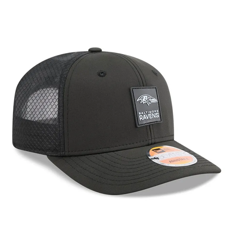 New Era 9Seventy Baltimore Ravens 2025 Sideline Snapback Trucker Hat - Black made by New Era