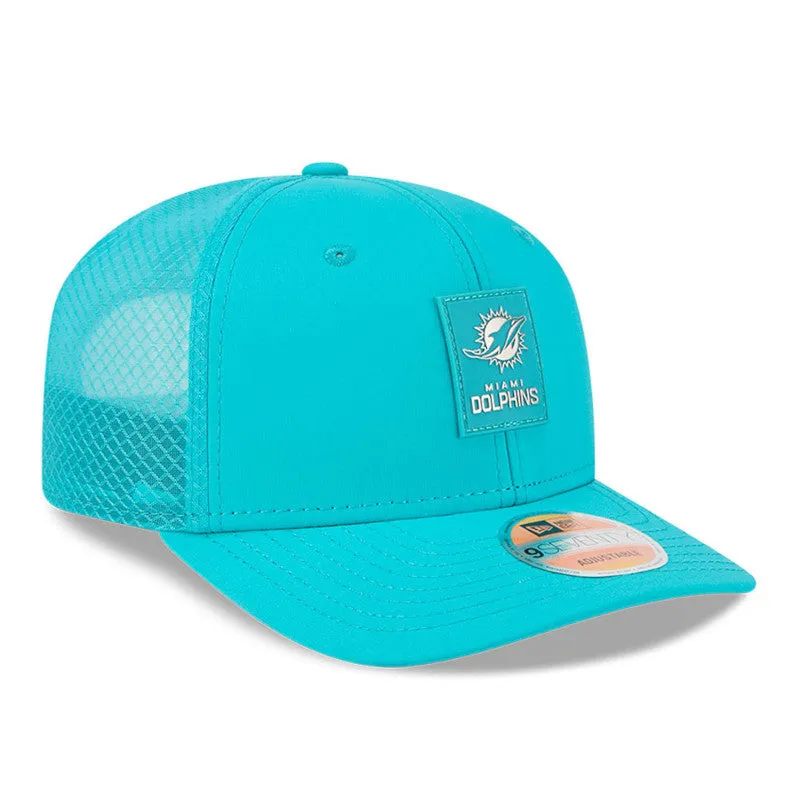 New Era 9Seventy Miami Dolphins 2025 Sideline Snapback Trucker Hat - Teal made by New Era