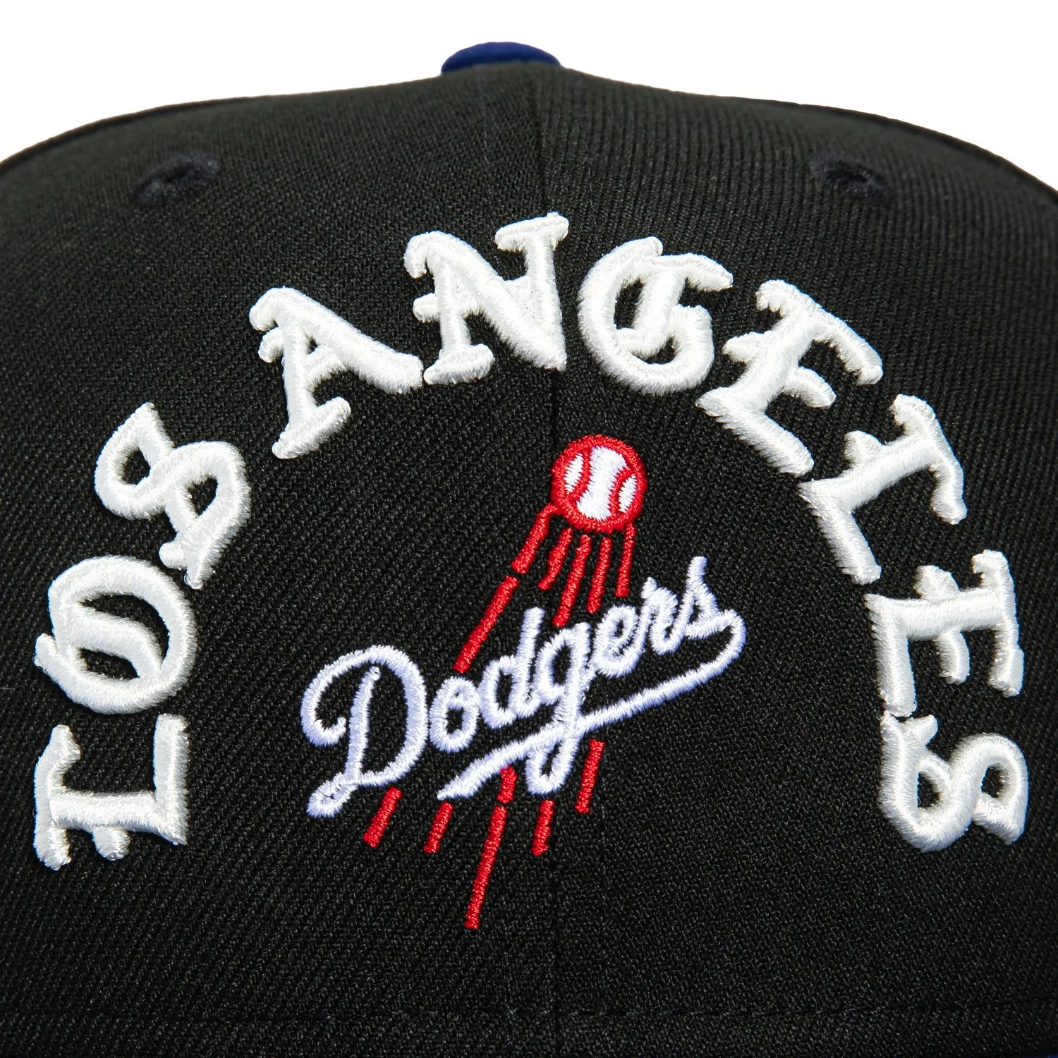 New Era 59Fifty Los Angeles Dodgers Old English Arch Hat - Black, Royal sold by Hat Club product image thumbnail 4
