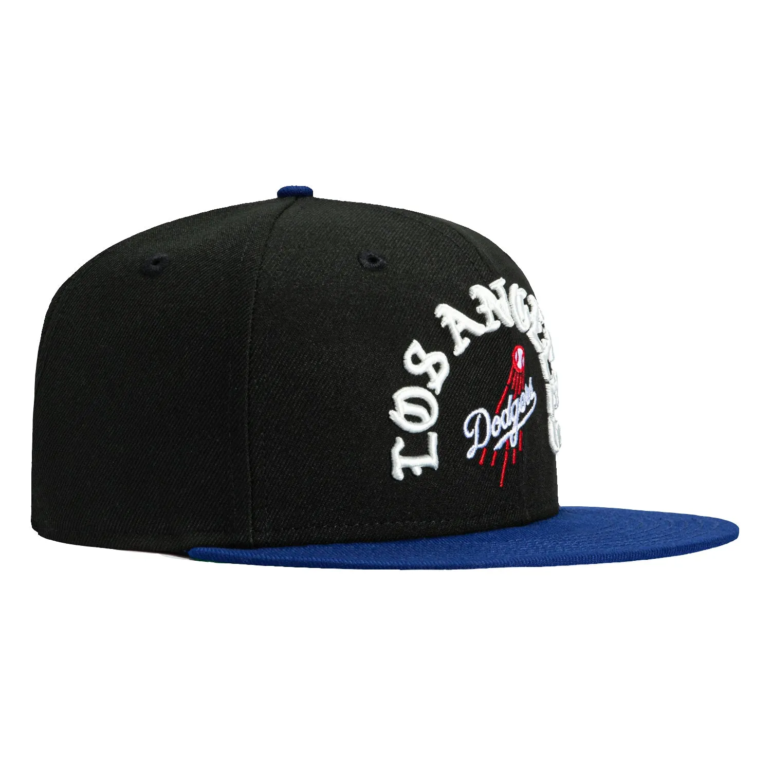 New Era 59Fifty Los Angeles Dodgers Old English Arch Hat - Black, Royal sold by Hat Club