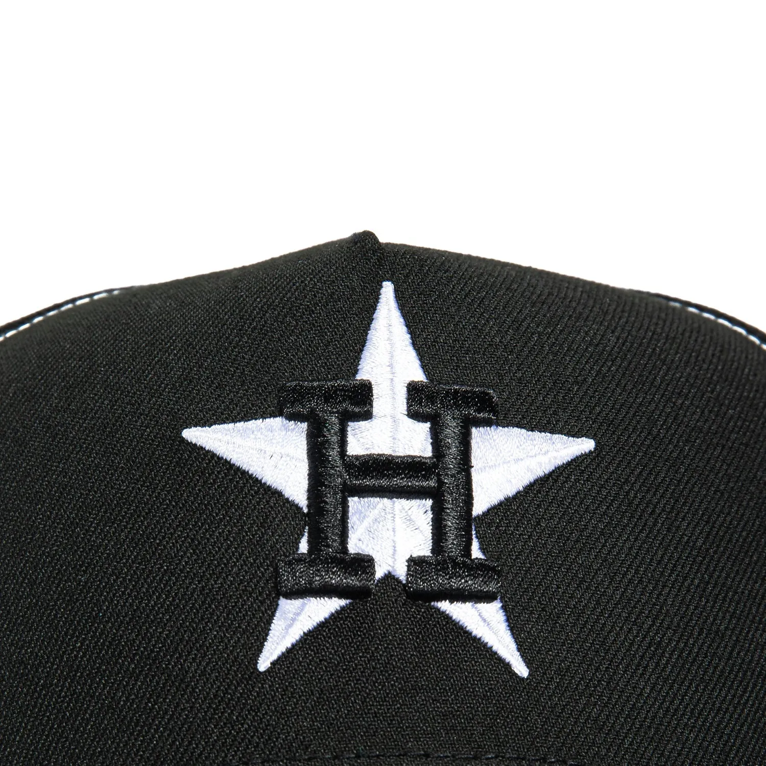 New Era 9Forty A-Frame Contrast Stitch Houston Astros Snapback Hat - Black, White sold by Hat Club product image thumbnail 3