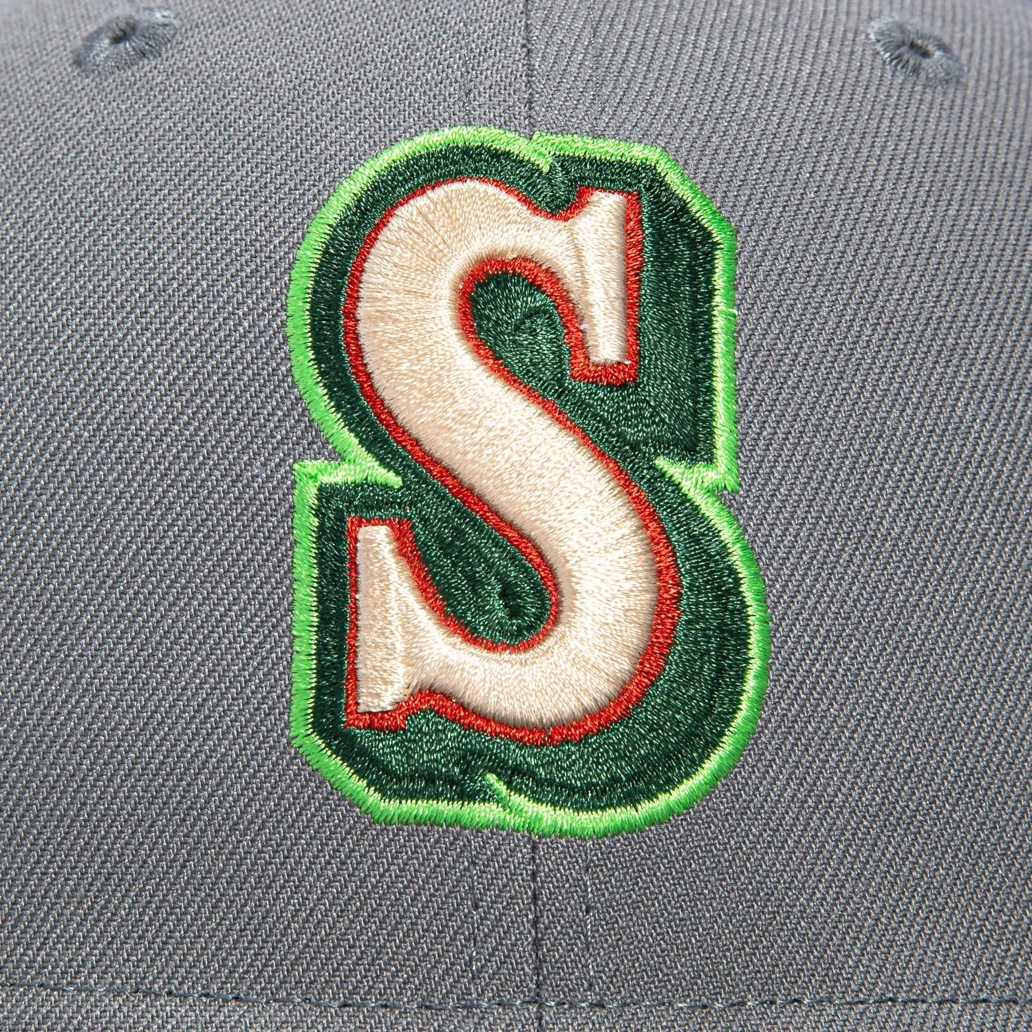 New Era 59Fifty Monstera Pack Seattle Mariners 1987 Hat - Graphite, Ivory, Green sold by Hat Club product image thumbnail 4