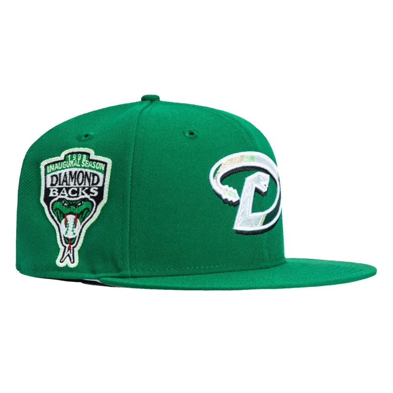 New Era 59Fifty Monstera Pack Arizona Diamondbacks Inaugural Patch D Hat - Kelly sold by Hat Club