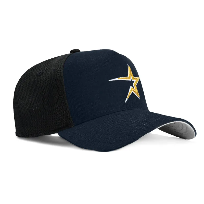 New Era 9Forty A-Frame Houston Astros Snapback Hat - Navy, Black sold by Hat Club