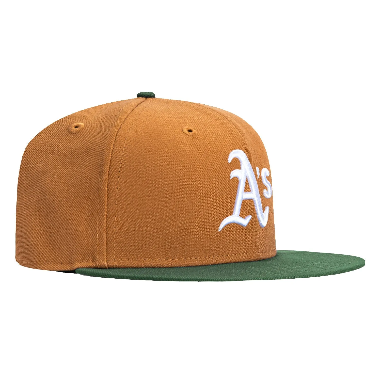 New Era 59Fifty Oakland Athletics Hat - Khaki, Green sold by Hat Club