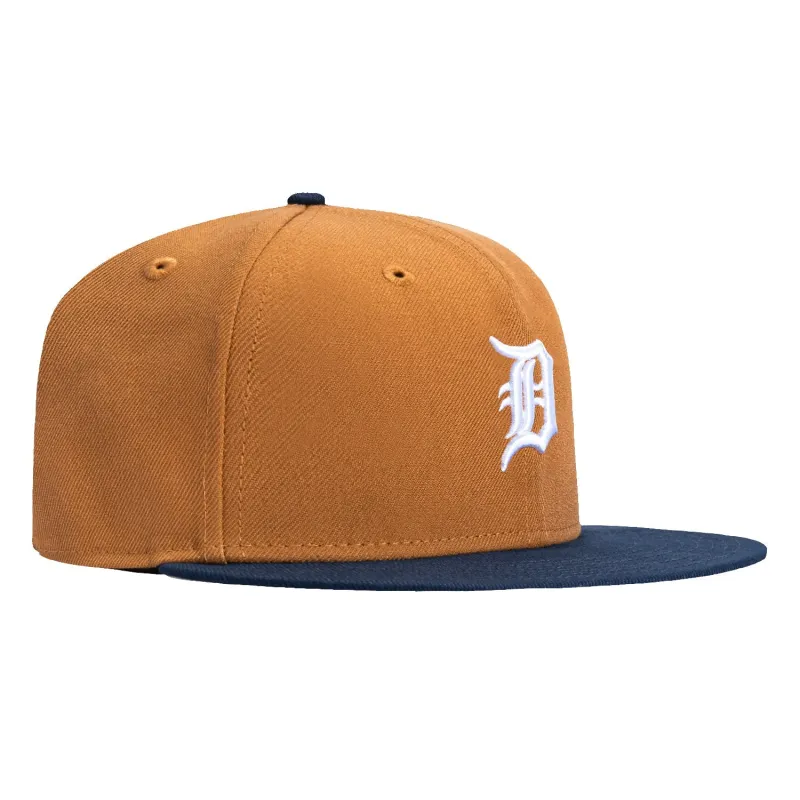 New Era 59Fifty Detroit Tigers Hat - Khaki, Navy sold by Hat Club