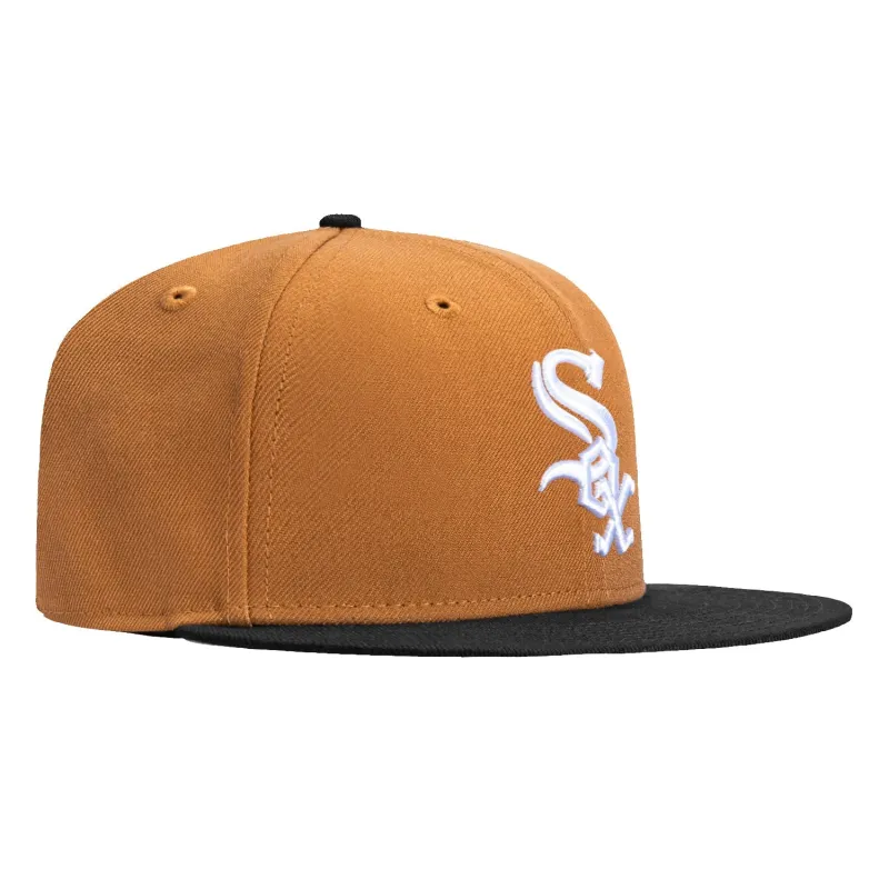New Era 59Fifty Chicago White Sox Hat - Khaki, Black sold by Hat Club