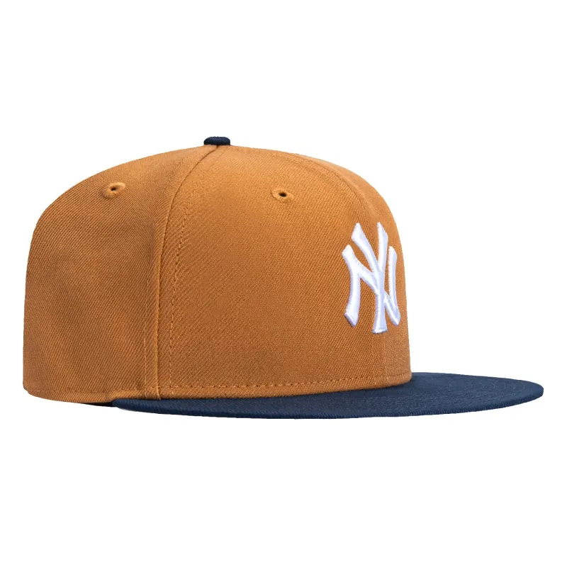 New Era 59Fifty New York Yankees Hat - Khaki, Navy sold by Hat Club