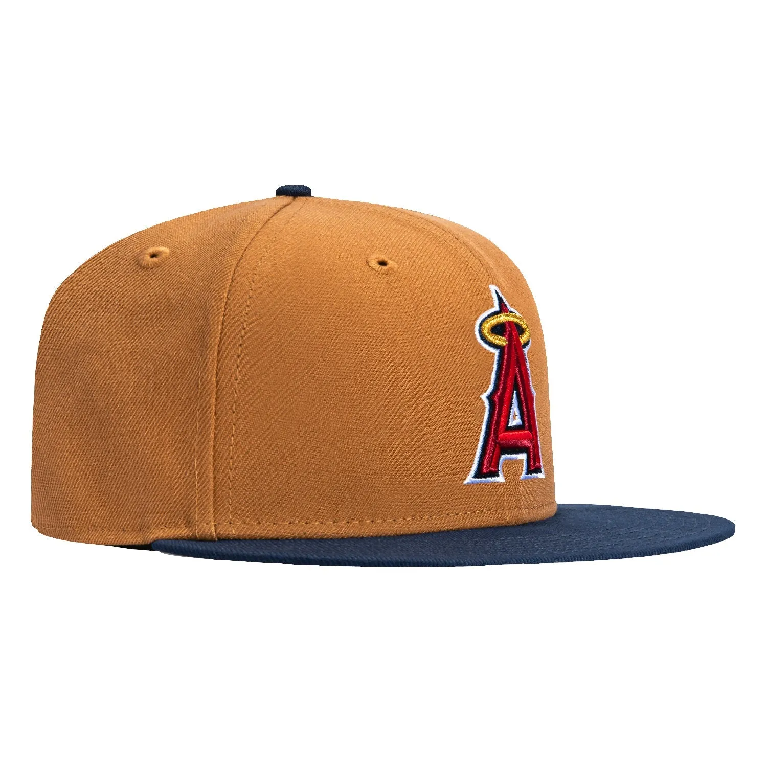 New Era 59Fifty Los Angeles Angels Hat - Khaki, Navy sold by Hat Club