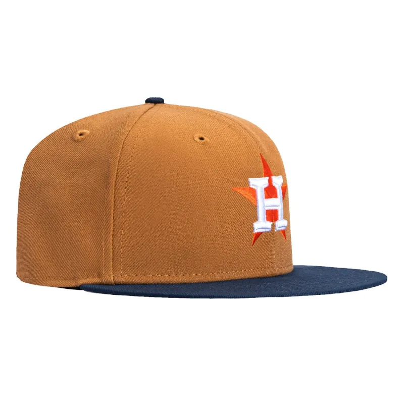 New Era 59Fifty Houston Astros Hat - Khaki, Navy sold by Hat Club