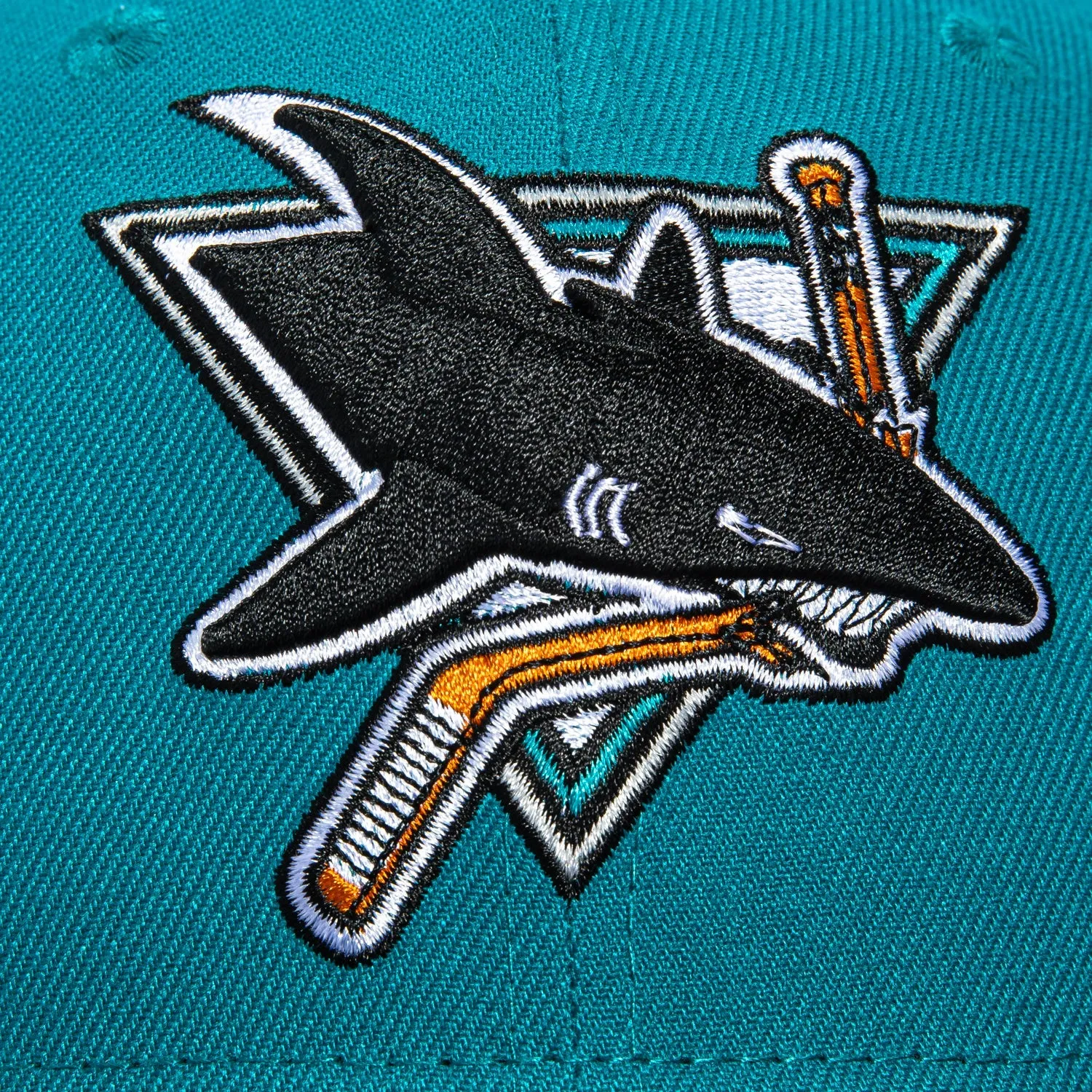New Era 59Fifty San Jose Sharks 15th Anniversary Patch 1991 Hat - Teal, Black sold by Hat Club product image thumbnail 4