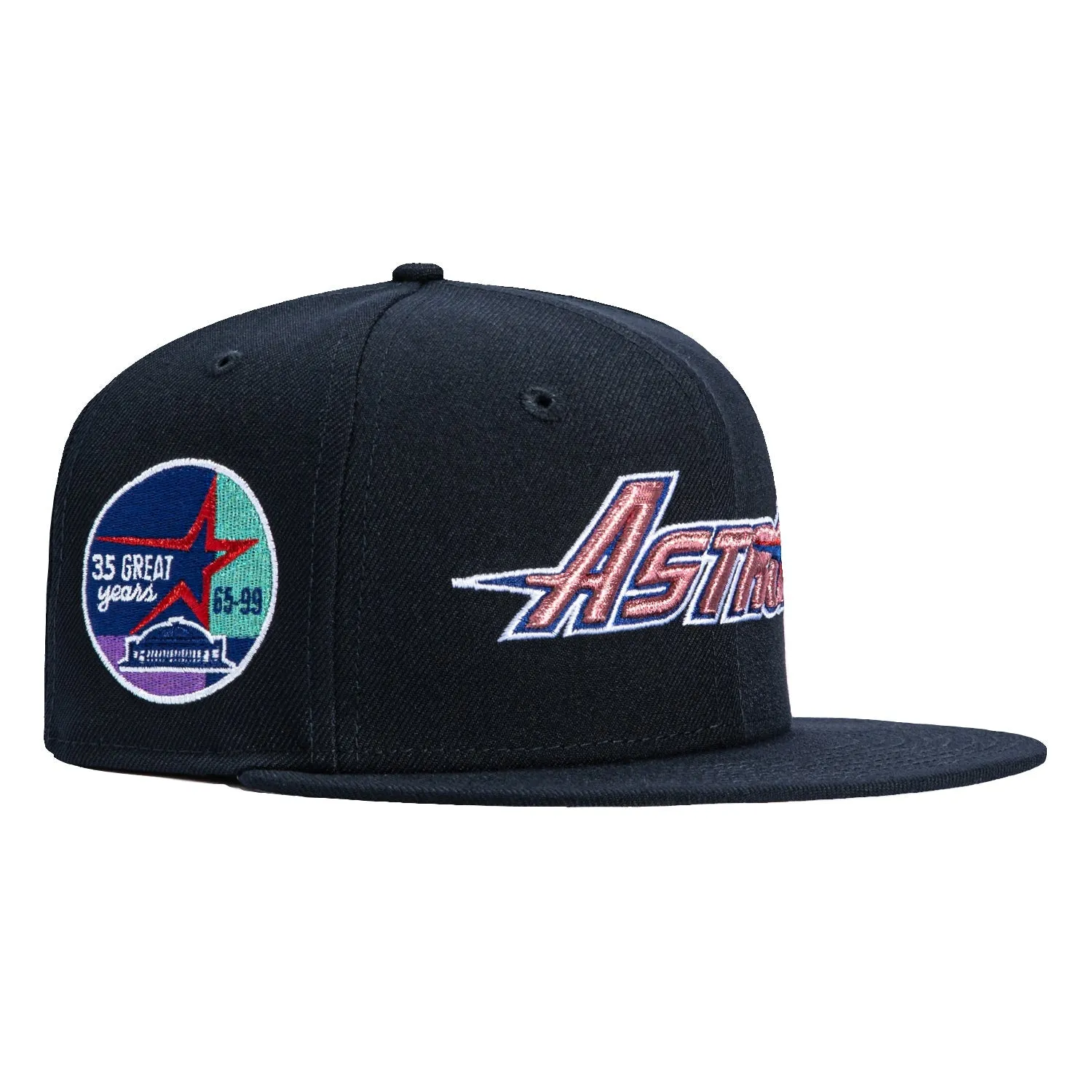 New Era 59Fifty Marine Metallics Houston Astros 35th Anniversary Patch Word Hat - Navy sold by Hat Club