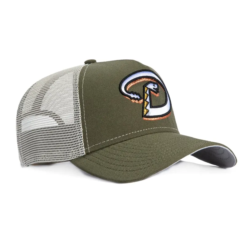 New Era 9Forty A-Frame Arizona Diamondbacks Snapback Trucker D Hat - Olive, Stone made by New Era