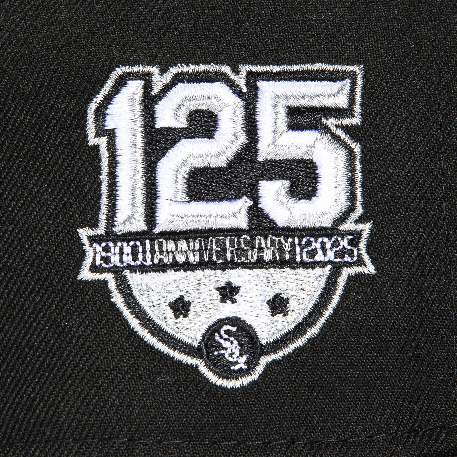 New Era 59Fifty Chicago White Sox 125th Anniversary Patch Hat - Black, Metallic Silver sold by Hat Club product image thumbnail 5