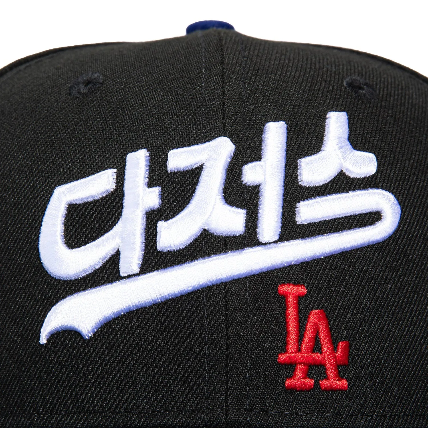 New Era 59Fifty Los Angeles Dodgers Korea Flag Patch Script Hat - Black, Royal sold by Hat Club product image thumbnail 4