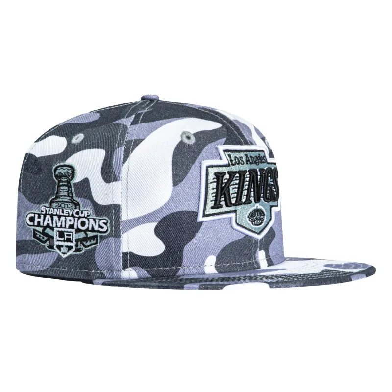 New Era 59Fifty Colour Camo Los Angeles Kings 2012 Stanley Cup Champions Patch Hat - Grey sold by Hat Club