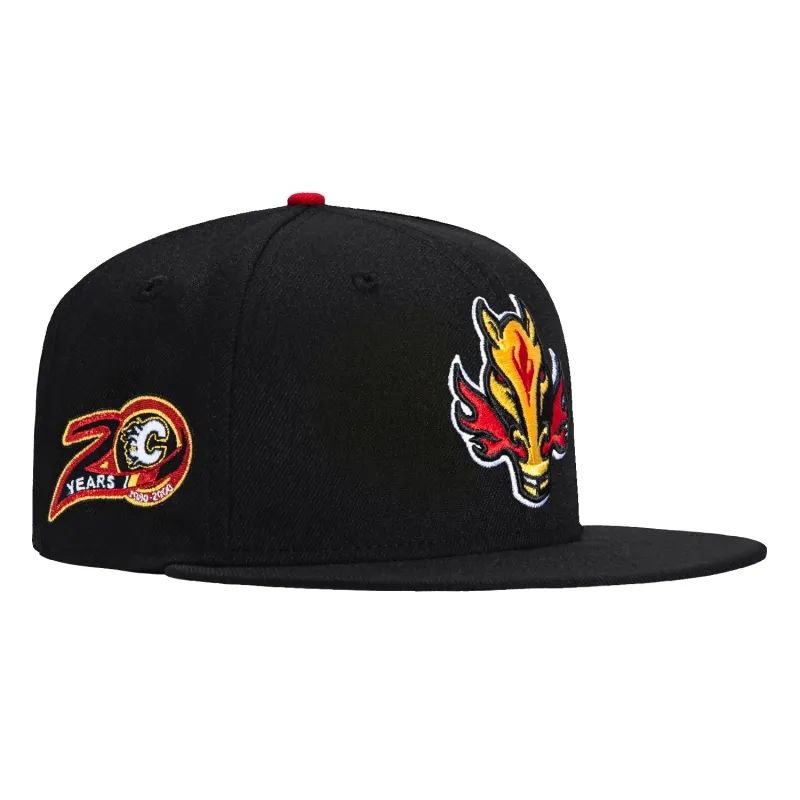 New Era 59Fifty Calgary Flames 20th Anniversary Patch Blasty Hat - Black sold by Hat Club