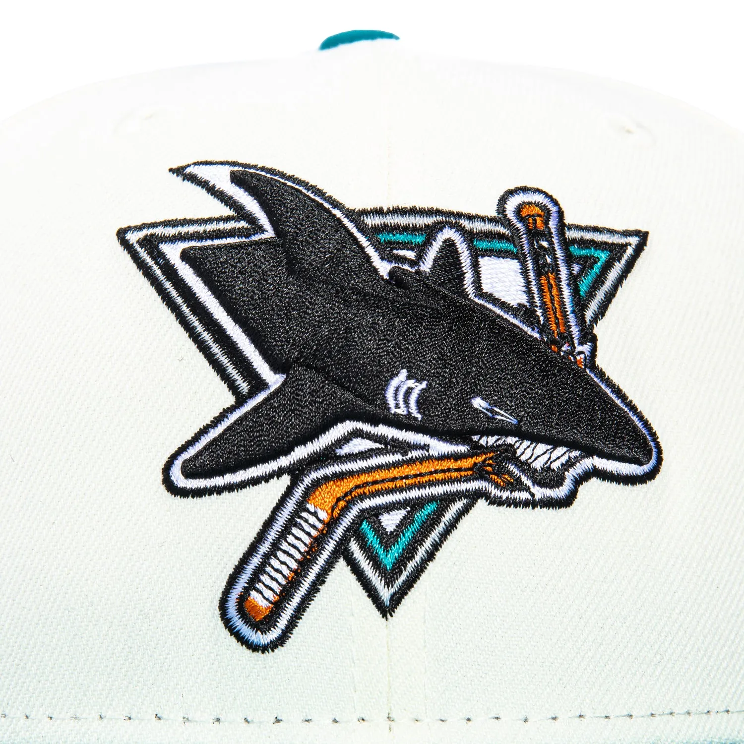 New Era 59Fifty San Jose Sharks 20th Anniversary Patch Hat - White, Teal sold by Hat Club product image thumbnail 4
