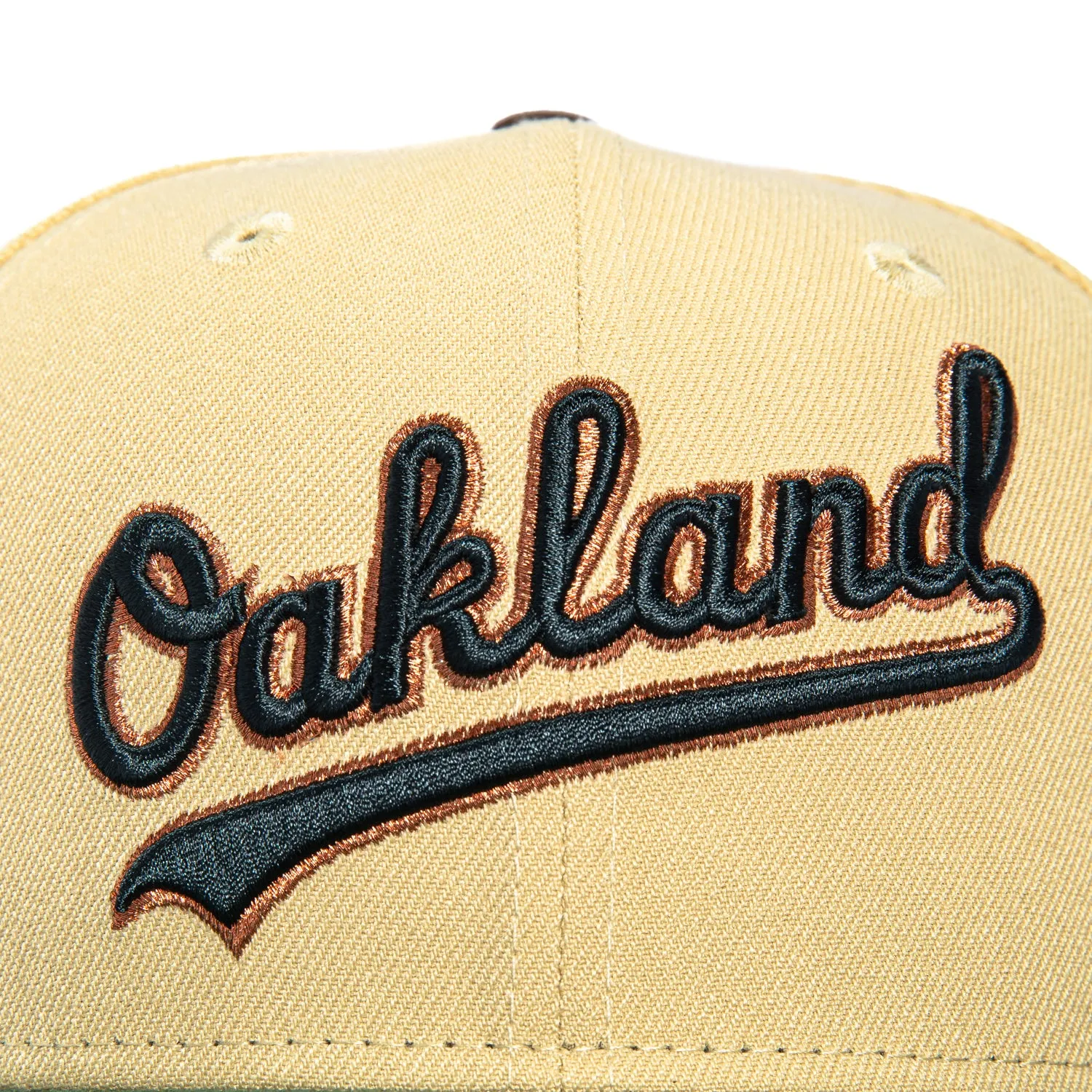 New Era 59Fifty Oakland Athletics Script Hat - Tan, Green sold by Hat Club product image thumbnail 4