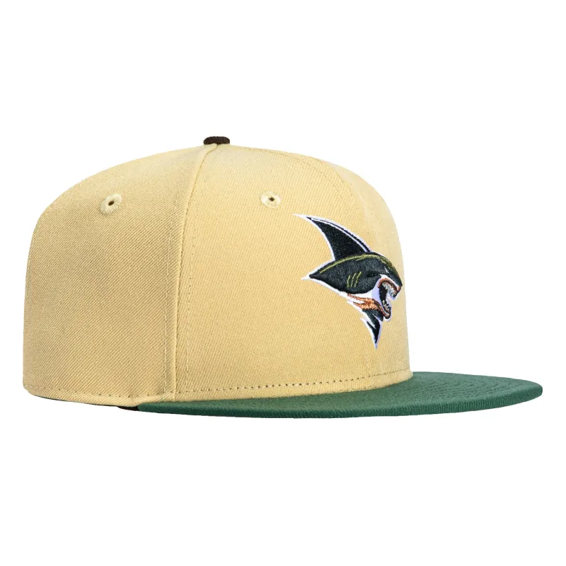 New Era 59Fifty San Jose Sharks Alternate Hat - Tan, Green sold by Hat Club