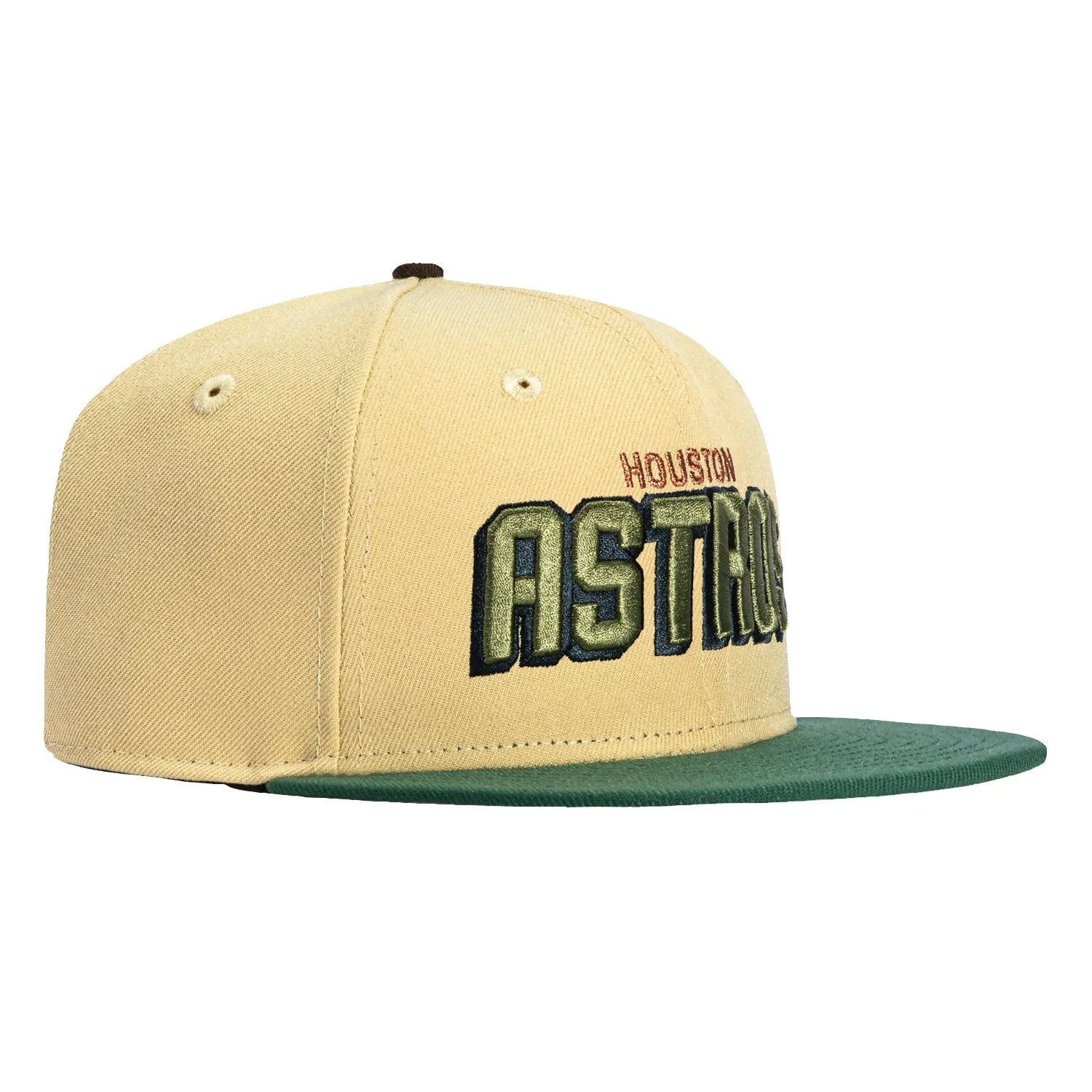 New Era 59Fifty Houston Astros Shadow Hat - Tan, Green sold by Hat Club