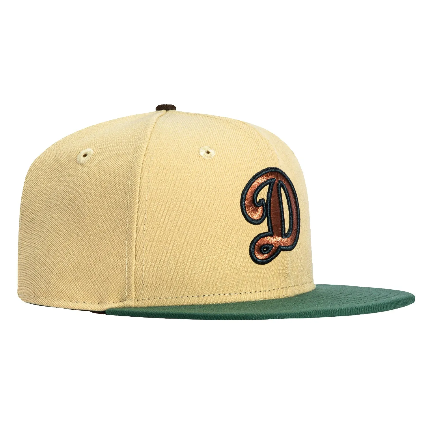 New Era 59Fifty Los Angeles Dodgers D Hat - Tan, Green sold by Hat Club