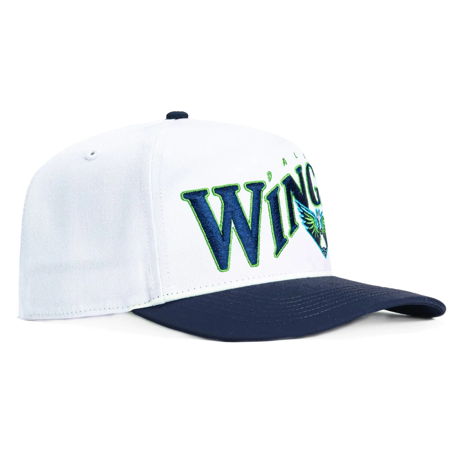 47 Brand Dallas Wings Hitch Wave Snapback Hat - White, Navy sold by Hat Club