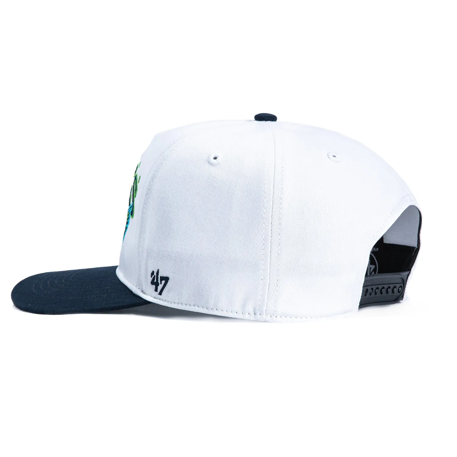 47 Brand Dallas Wings Hitch Wave Snapback Hat - White, Navy sold by Hat Club product image thumbnail 2